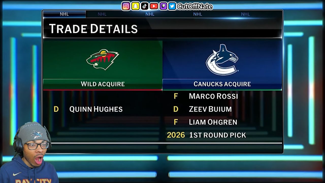 CutOffNate Reacts To Big Head Hockey - The Craziest Trade in NHL History