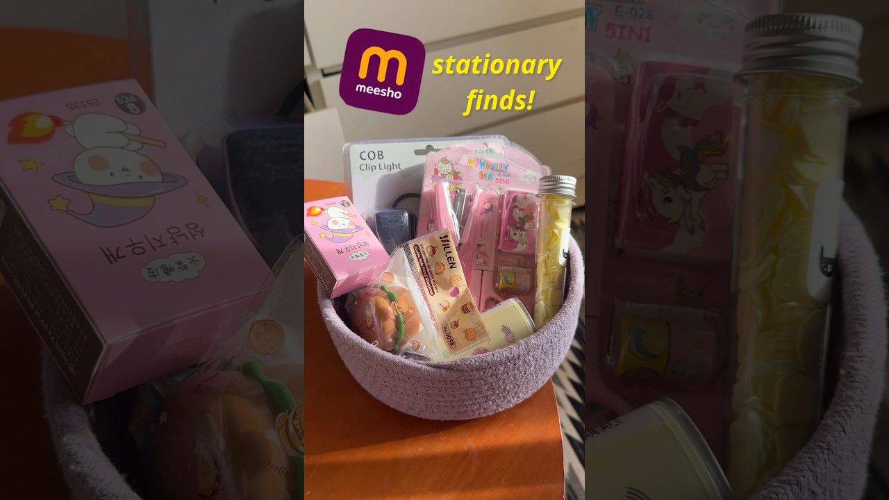cute & affordable😱😍STATIONERY from meesho! #stationeryhaul #meeshofinds