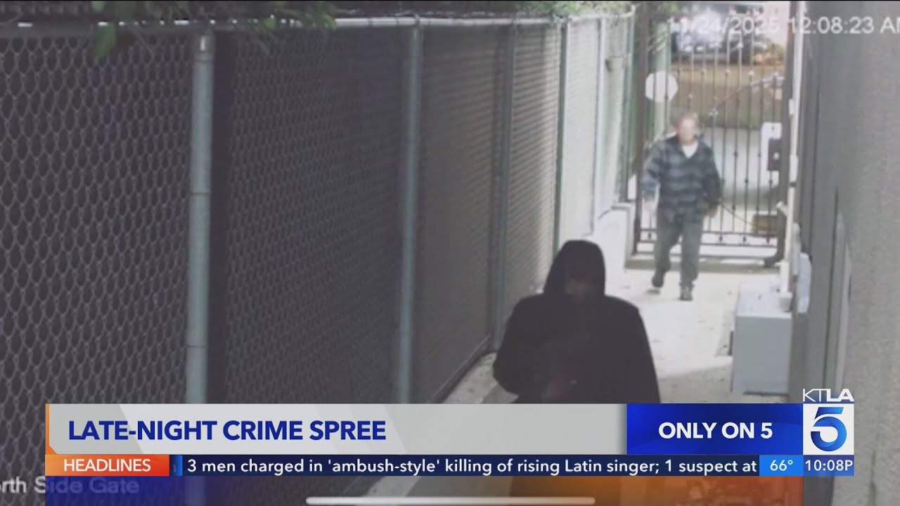 Suspects go on late-night crime spree in Hollywood