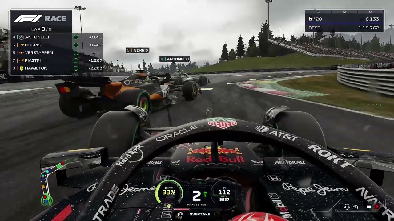 F1 25 Ultra Realistic 4K Rain Gameplay | Austrian GP 5 Laps (No Commentary)