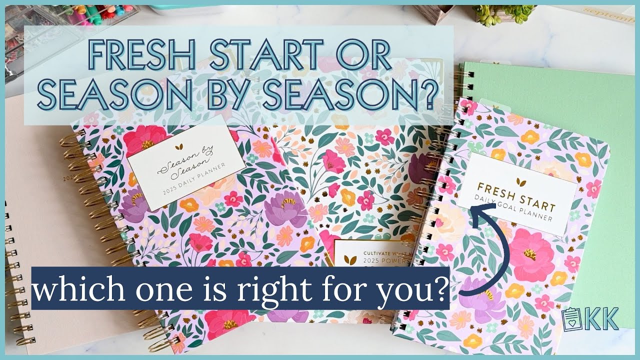 PowerSheets 2025 NEW Launch Fresh Start Goal Planners and Season by Season Planner Comparison