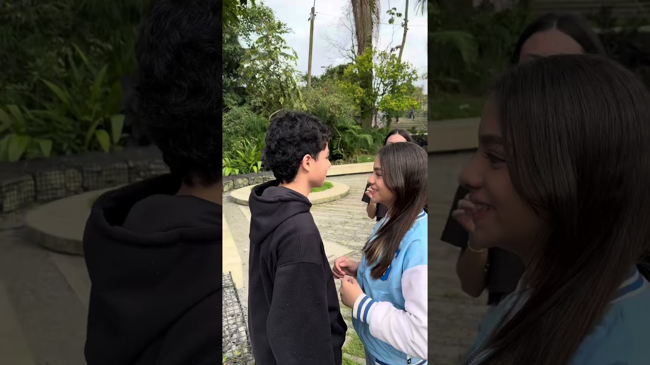 Linda chica, besa a desconocido  ￼ y se enamoraron con el primer. Beso.