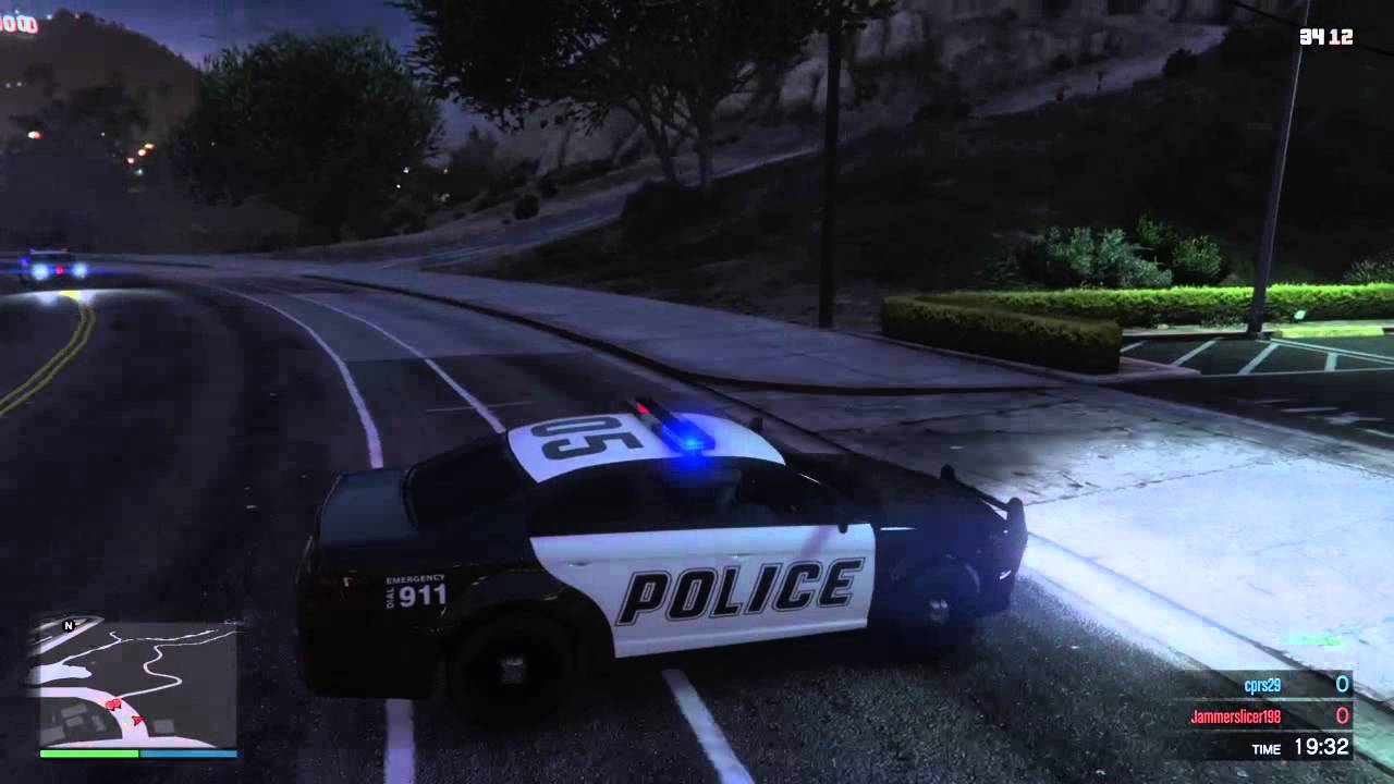 Grand Theft Auto V cops #6 patrol with jammerslicer and ech0 gam3r
