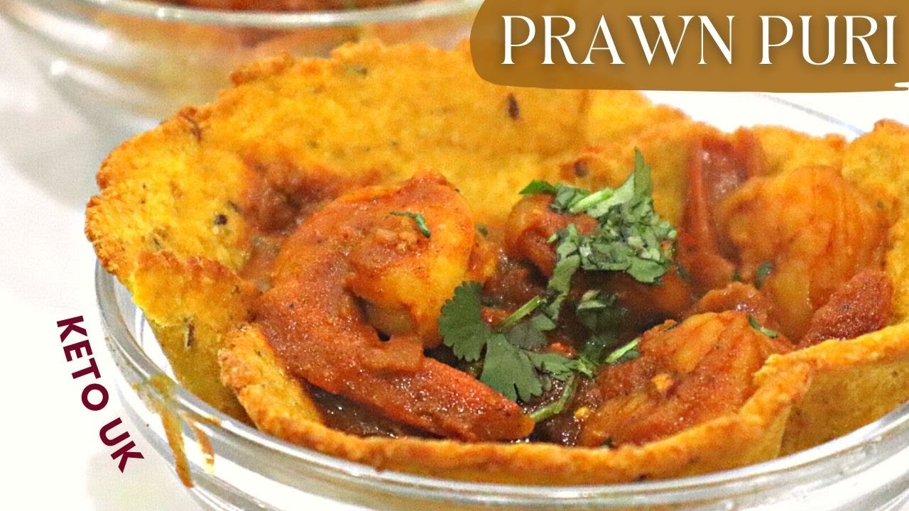 Prawn Puri Recipe using Keto Roti // Prawn Curry Recipe