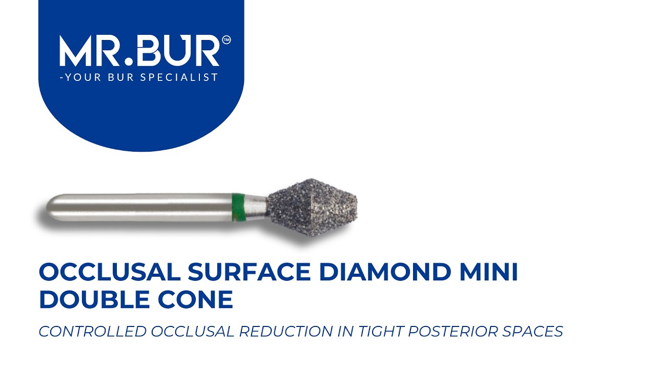ISO S811 Occlusal Surface Reduction Mini Double Cone Coarse Diamond Bur FG | MR.BUR