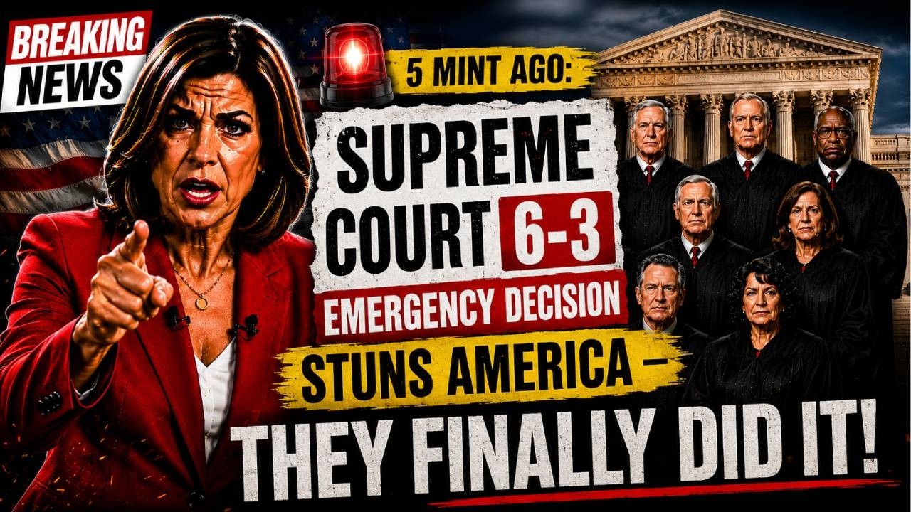 5 MINT AGO: Supreme Court 6&ndash;3 Emergency Decision Stuns America &mdash; THEY FINALLY DID IT!