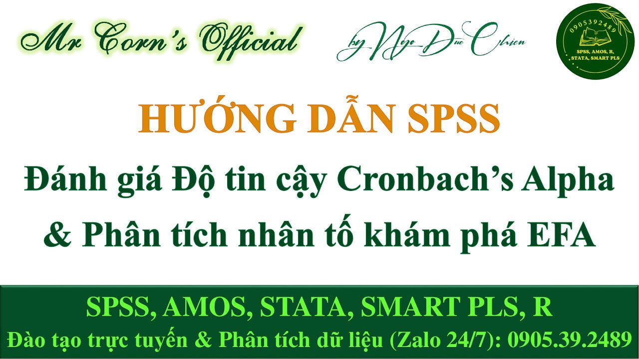 Hướng dẫn SPSS | Đánh giá Độ tin cậy Cronbach’s Alpha & Phân tích nhân tố khám phá EFA 12022026