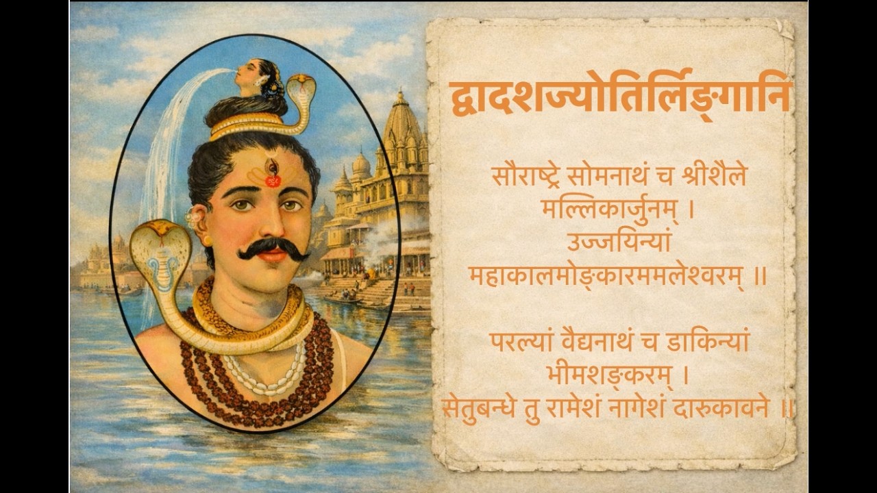 द्वादशज्योतिर्लिङ्गानि Dwadasha Jyotirlingani बारह ज्योतिर्लिंग Twelve Jyotirlingas