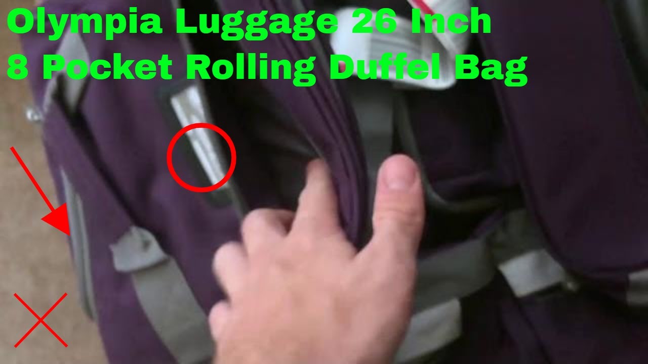 ✅  How To Use Olympia Luggage 26 Inch 8 Pocket Rolling Duffel Bag Review