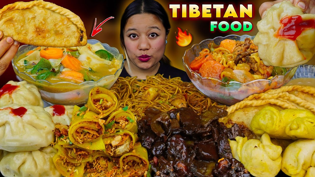 Tibetan Food Mukbang| Thenthuk, Shapta, Tingmo, Laphing, Thukpa, Momo, syabhale Mukbang ASMR 🔥