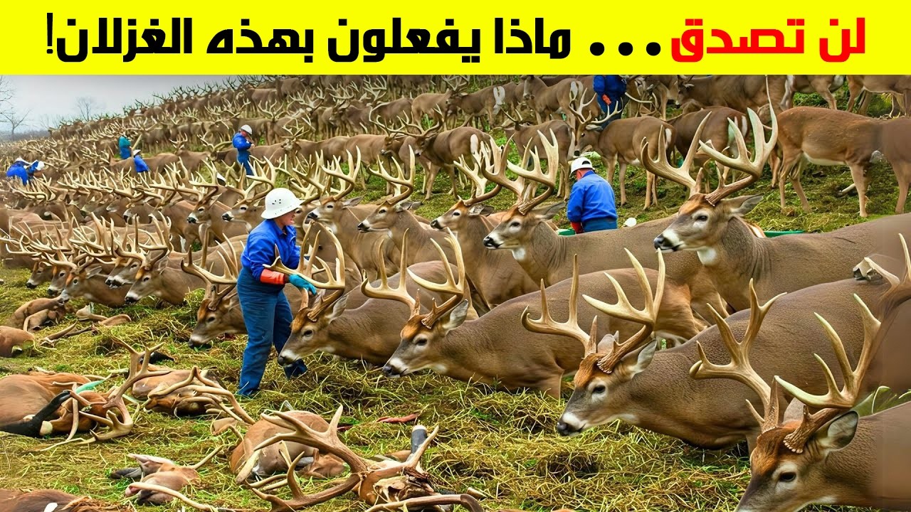 ماذا يحدث داخل مزارع الغزلان الضخمة؟ جولة داخل أكبر مزرعة للغزلان في العالم!