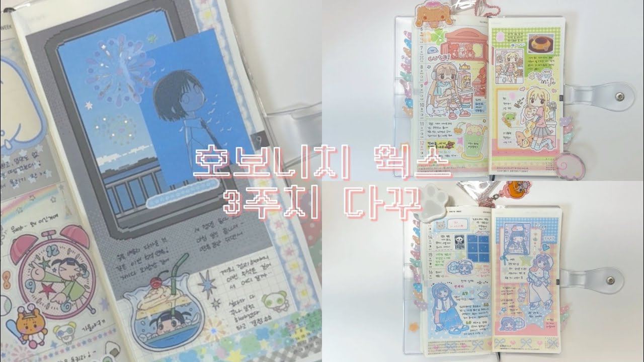 호보니치 윅스 3주치 다꾸하기₊ ♪ ・₊✩  | 일상 다꾸 같이해요 | 유리 • 프프 • 소랏