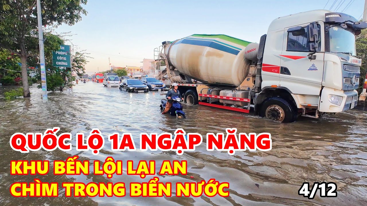 🔴NGẬP LỤT B&Igrave;NH THUẬN CŨ - Khu Bến Lội Quốc Lộ 1A H&agrave;m Thắng Ch&igrave;m Trong Biển Nước (4/12/2025)
