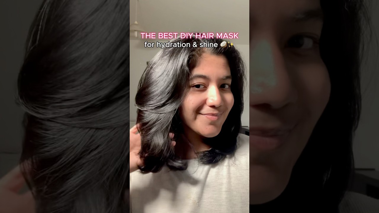 The BEST diy hair mask for dry and frizzy hair 🫶🥥✨