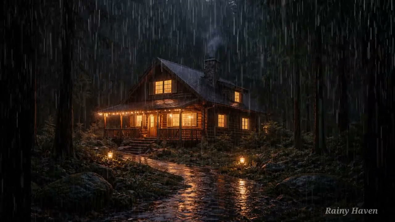 Peaceful Rain Sounds at Night 🌙 | Fall Asleep Fast & Relax