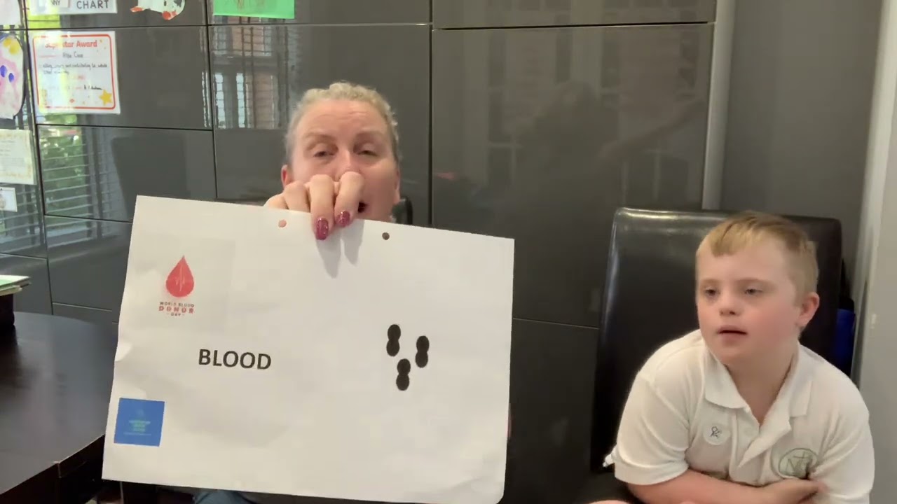 Makaton for ‘BLOOD’ 🩸