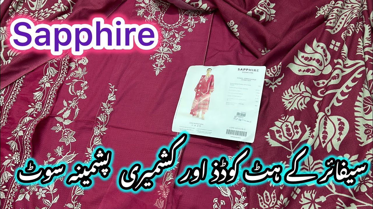Sapphire winter sale shopping haul | hit codes | pashmina shawls & kashmiri suits | Glamour it