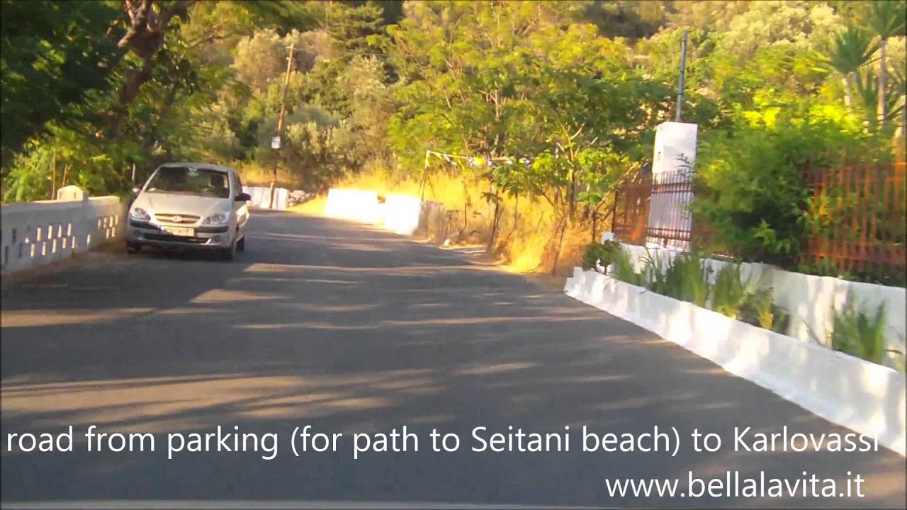 samos 2013 road from parking (for path to Seitani) to Karlovassi