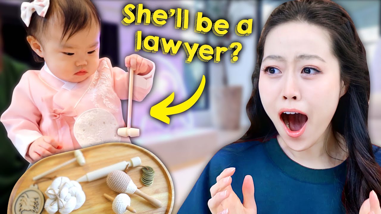 SHE TURNED ONE! Finding Out Sofie's Future Career (Korean Traditional Dol)