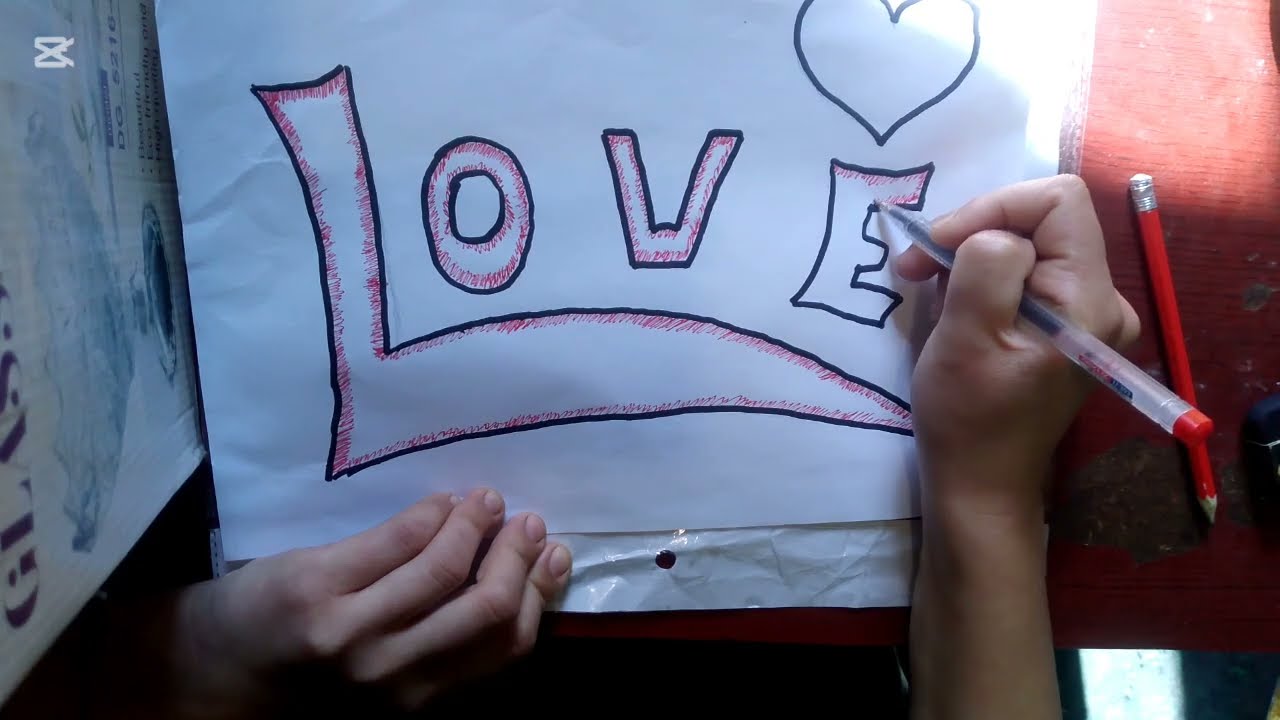 LOVE ❤️ – Aesthetic Lettering Drawing