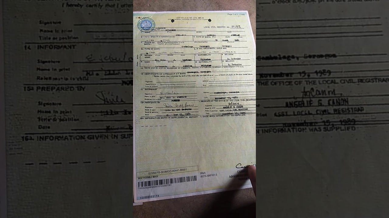 Double registration of birthcertificate....