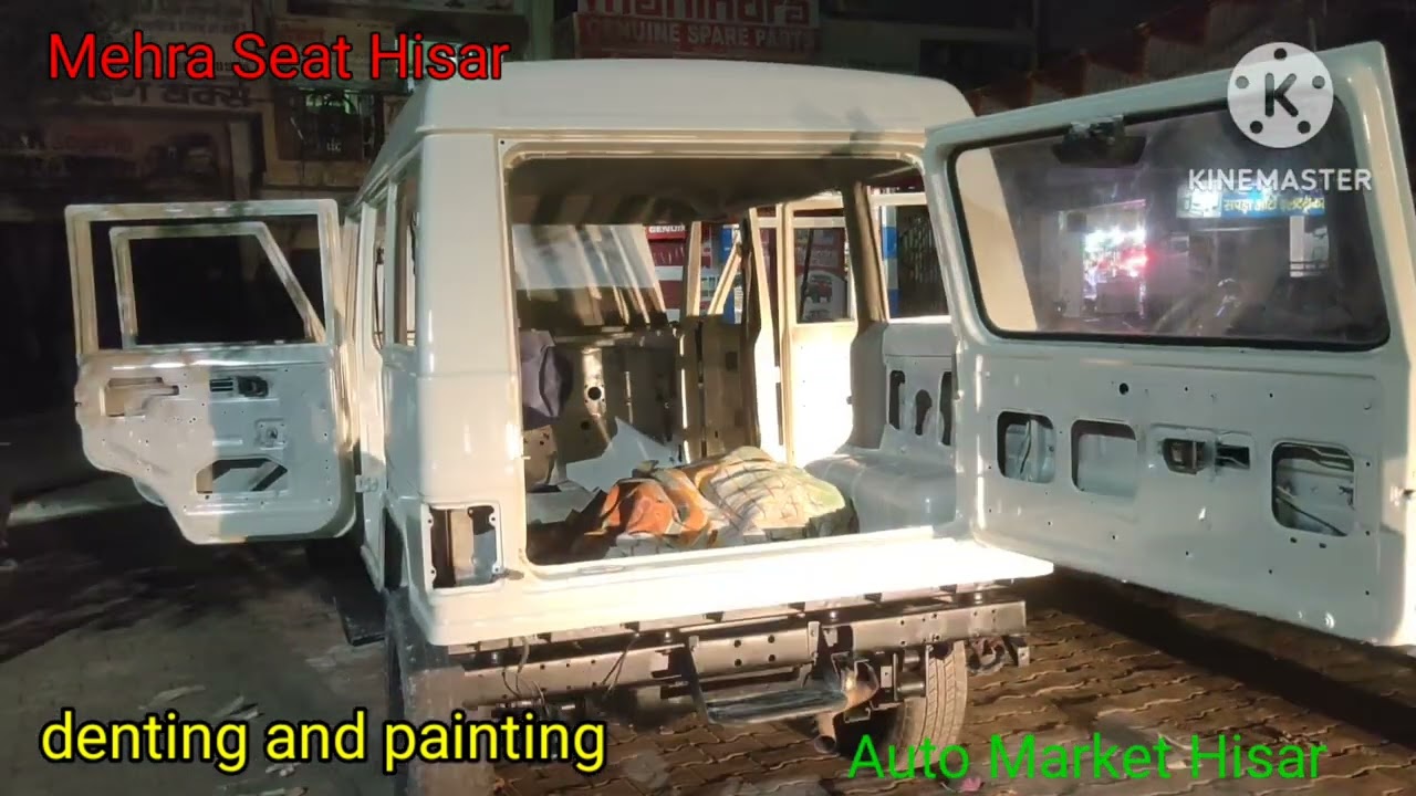 Bolero denting painting Bolero dent and paint Auto market Hisar 