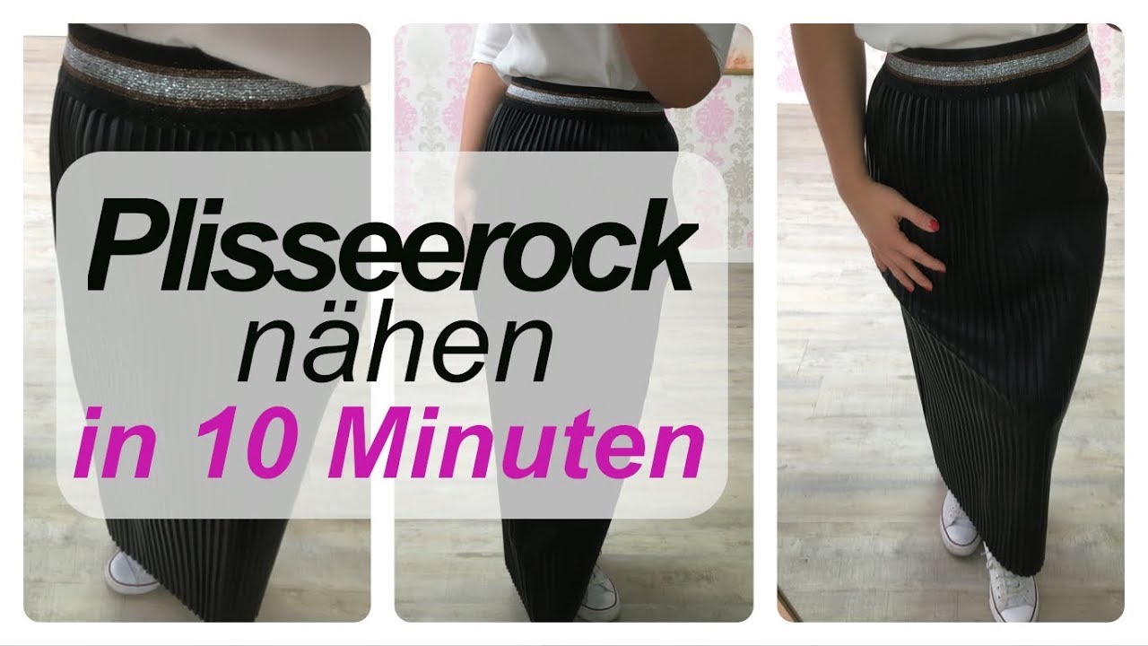 Plisseerock n&auml;hen aus Kunstleder in 10 Minuten - N&auml;hanleitung