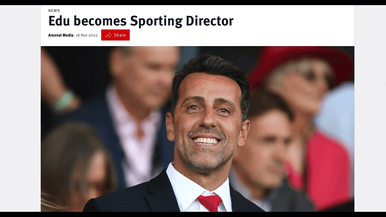 Edu Sporting Director! - Arsenal first ever Sporting Director! #arsenal