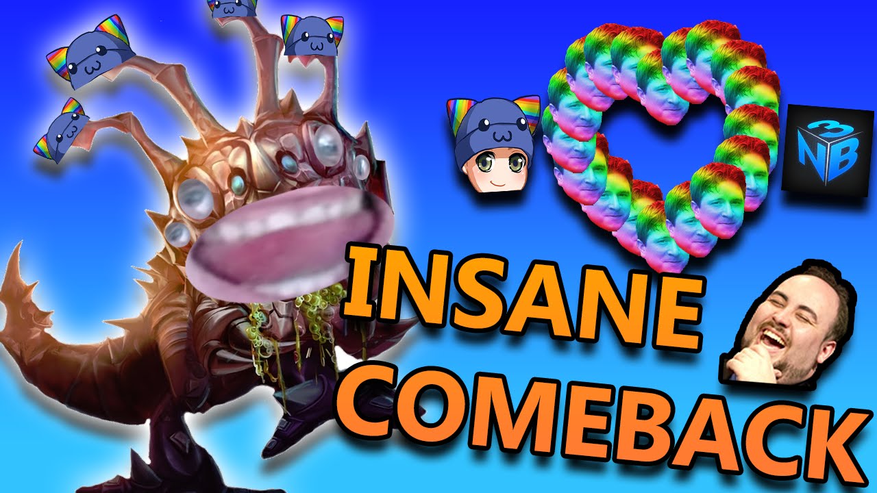 HILARIOUS KOG'MAW GAME WITH NIGHTBLUE3 AND MIKE - League of Legends Livestream Game