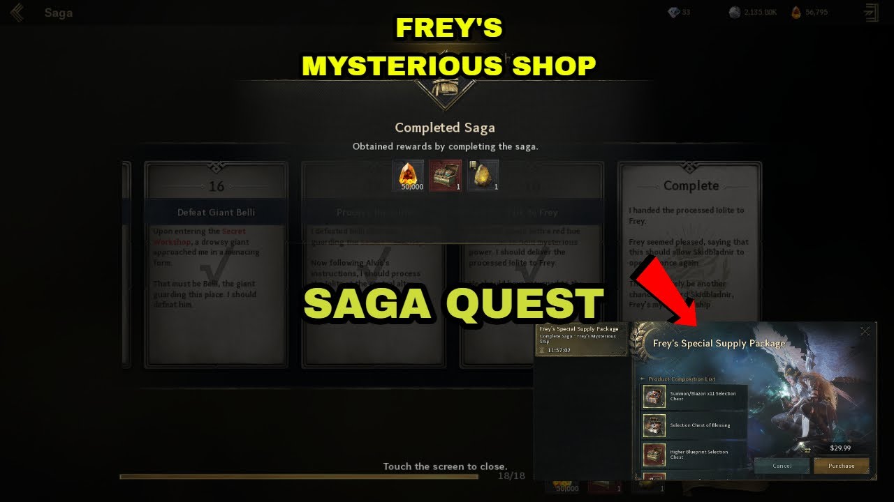 Legend of Ymir - Frey's Mysterious Ship (SAGA QUEST)