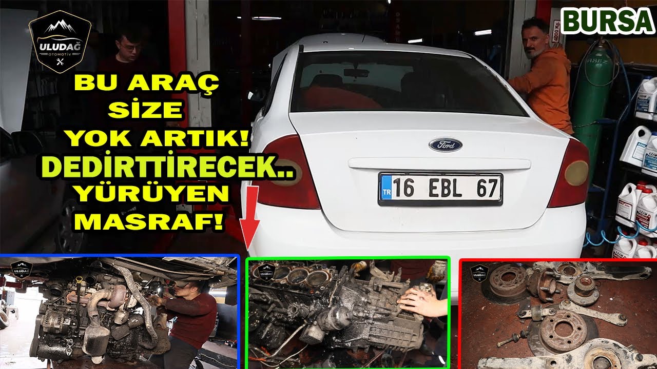 2007 FORD FOCUS 1.6 TDCİ MOTOR REKTİFİYE (Yağ Yakıyor Sıfır Dizel Motor ve Silindir Kapak Topladık!)