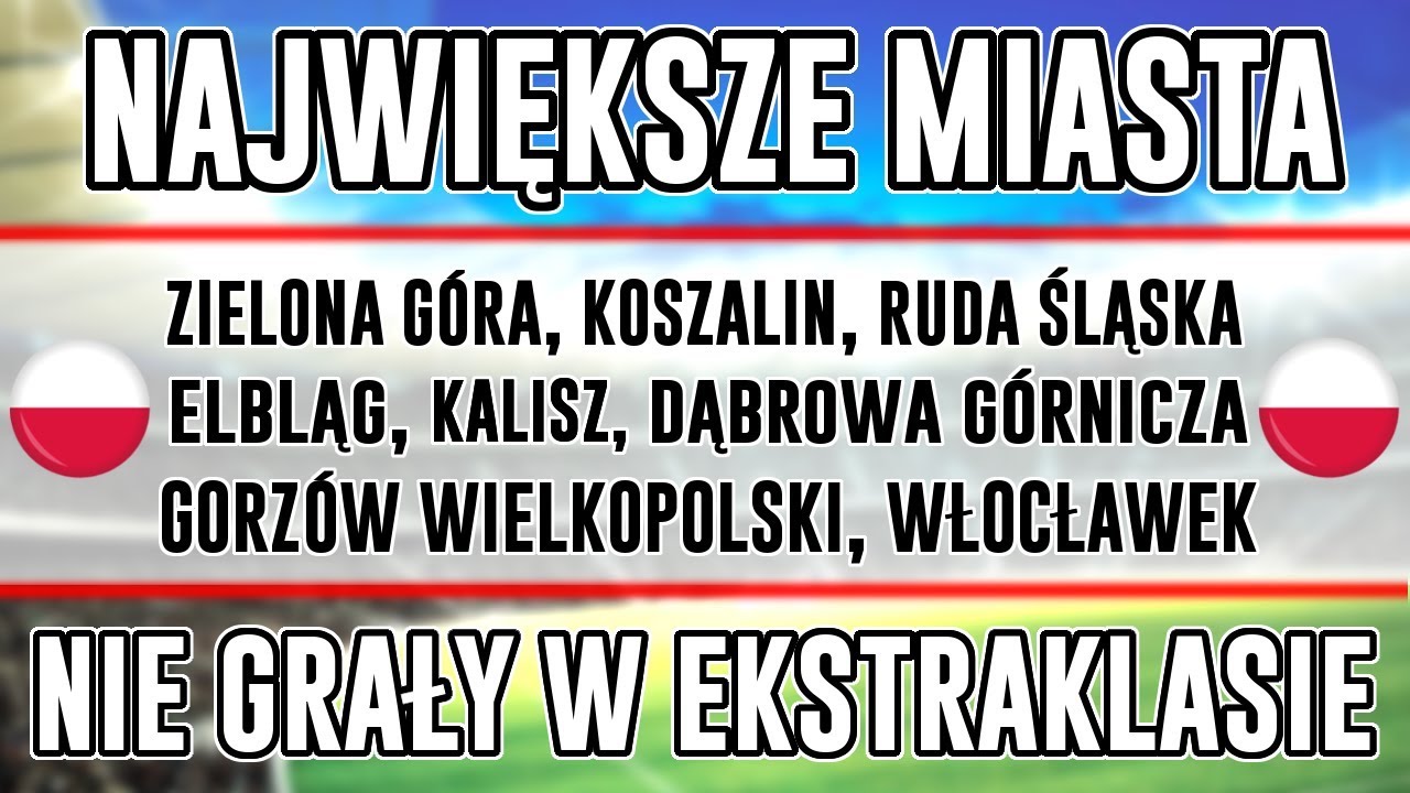 🇵🇱 8 Największych Miast, Które Nigdy Nie Grały w Ekstraklasie