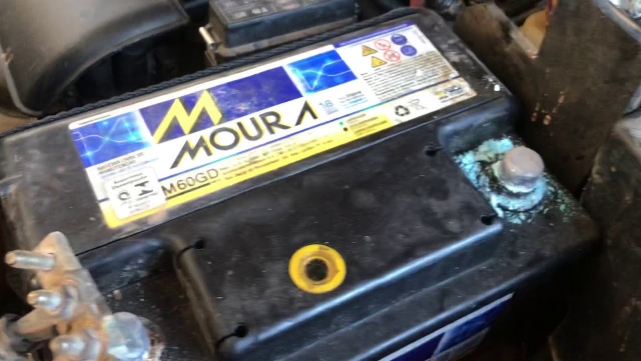 Bateria com zinabre carro não liga como resolver?