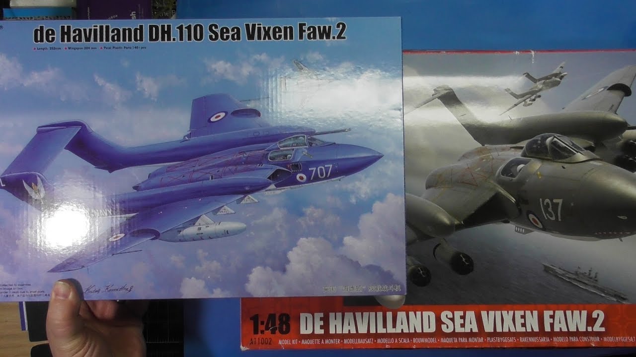 Sprue Comparison Airfix 1/48 Sea Vixen FAW.2 vs. Trumpeter 1/48 Sea Vixen FAW.2