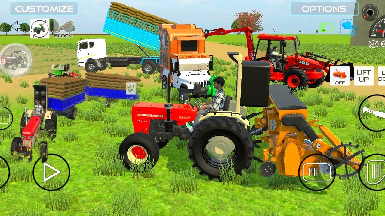 🔴Drive JCB and Uploading 🪨Stones From Lorry🌋 Truck in Game🎮 