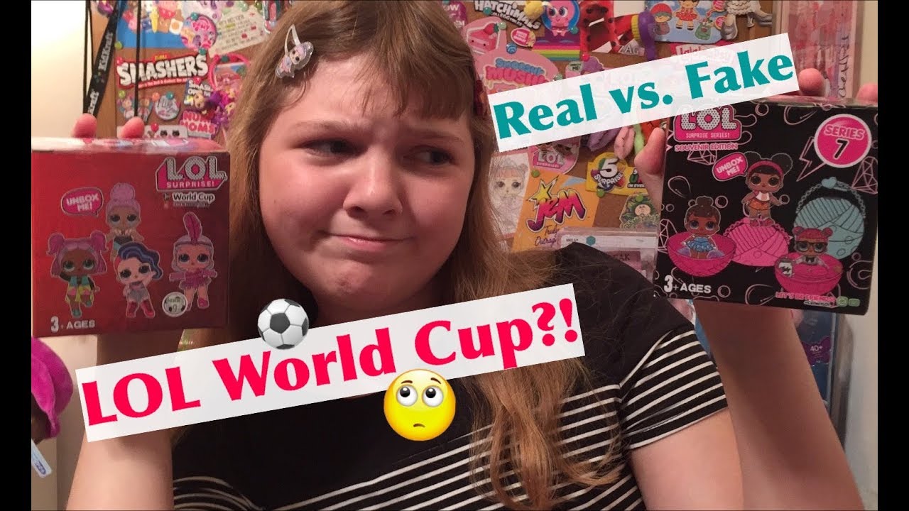 Unboxing L.O.L. Surprise REAL vs FAKE World Cup & Souvenir Series &ndash; How to Spot a Fake LOL Doll