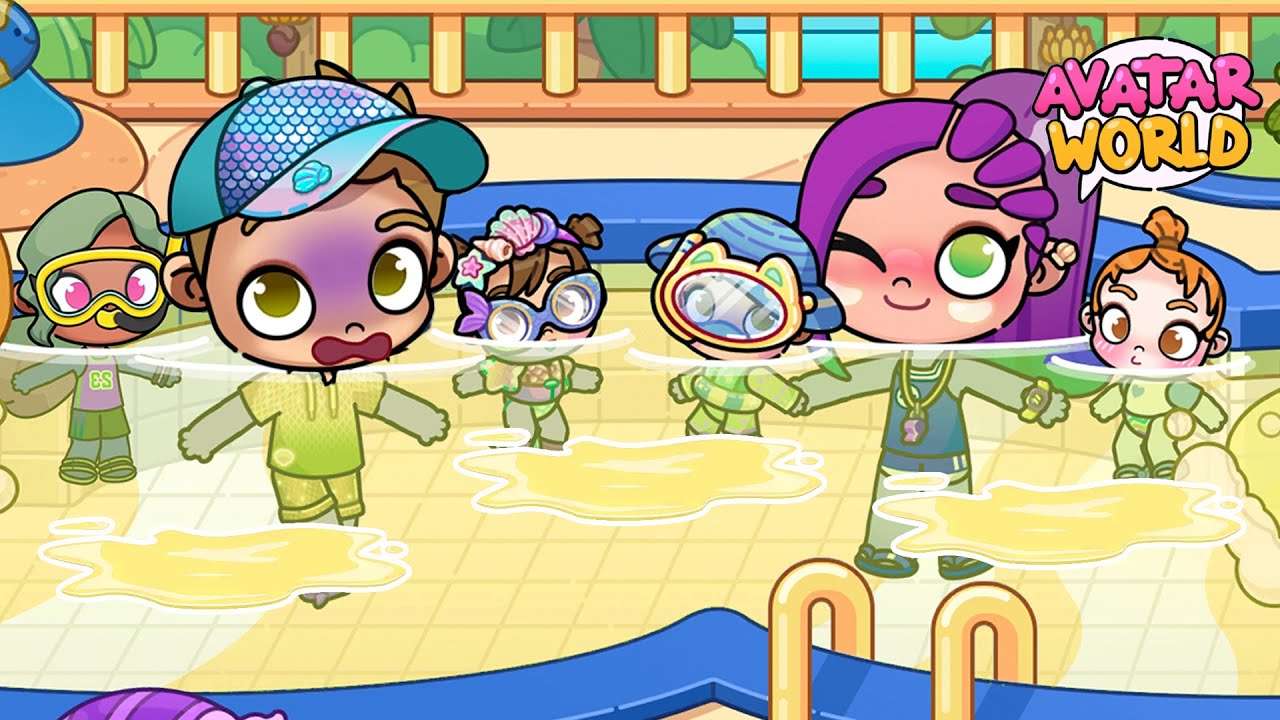 MI HIJA SE HACE PIPI EN LA PISCINA 😱 *PASO VERGÜENZA* En Avatar World | Juanvi Gameplays