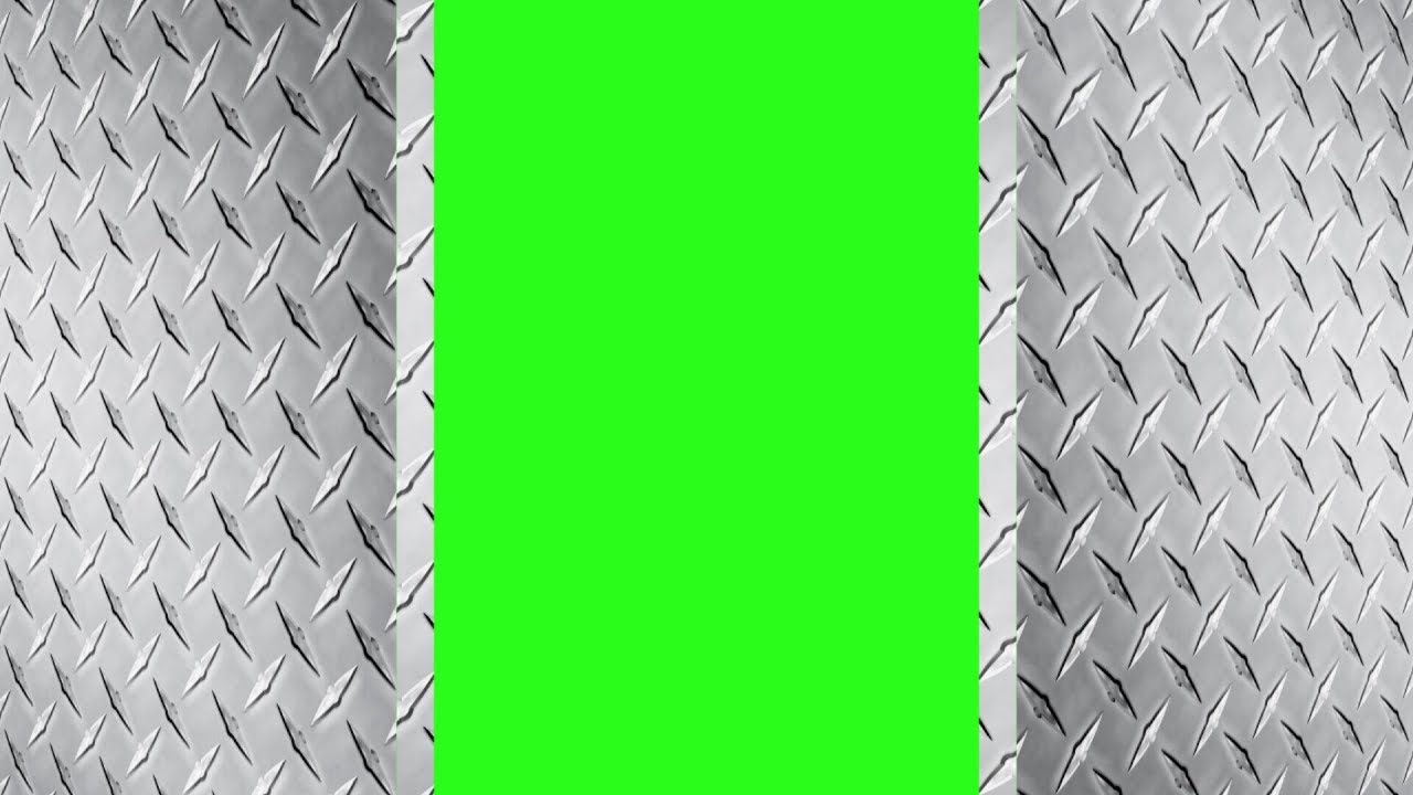 metal gate opens and closes - green screen effect