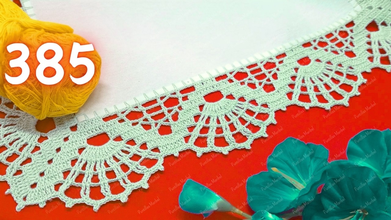 Orilla para decorar servilletas y manteles - Vuelta y vuelta 🌺385