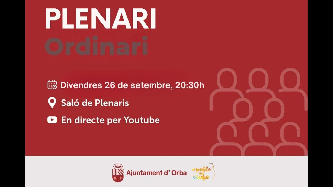 Plenari  ordinari 26 de setembre 2025.