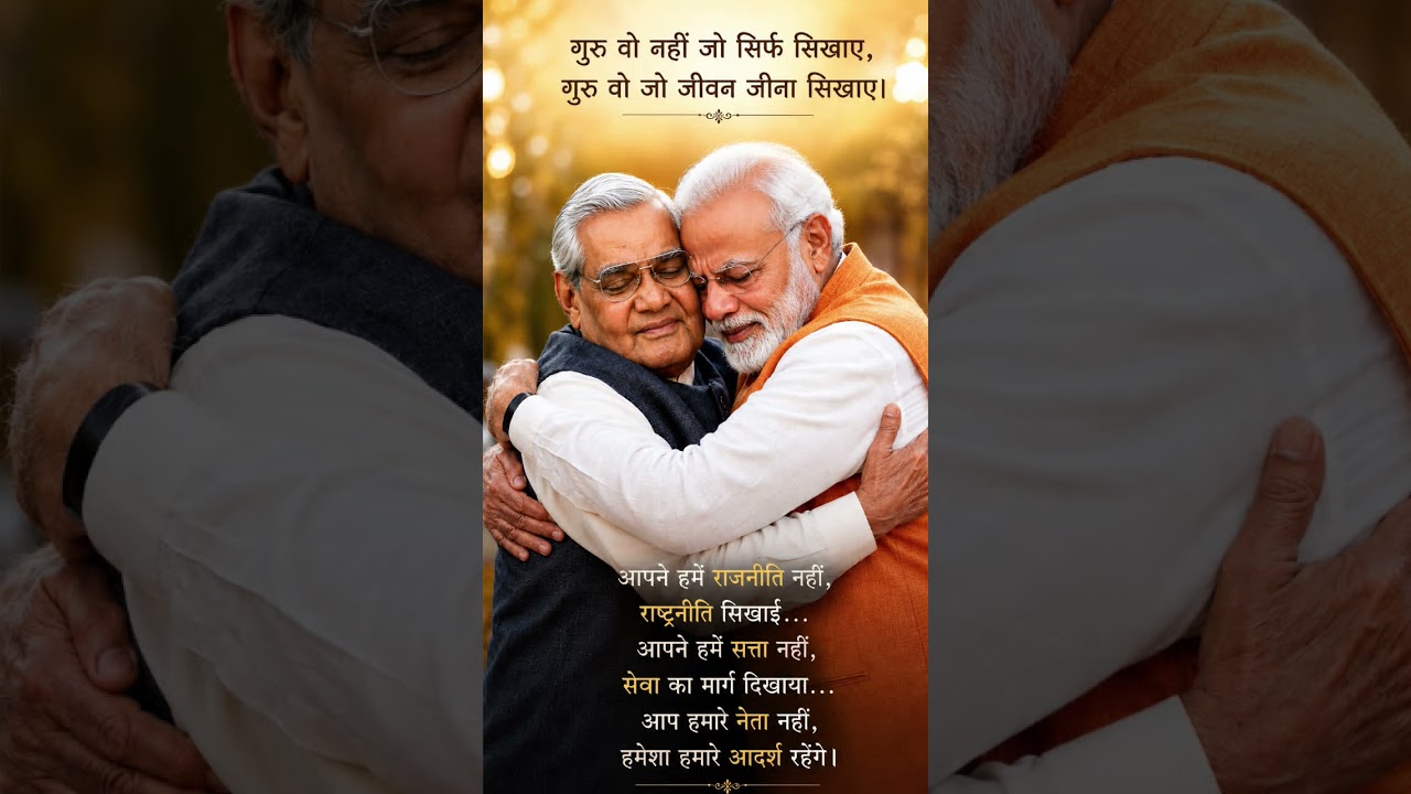 Narendra Modi atal Bihari Vajpayee Ji ke gale milte emotional #shorts #viral #trending #modi