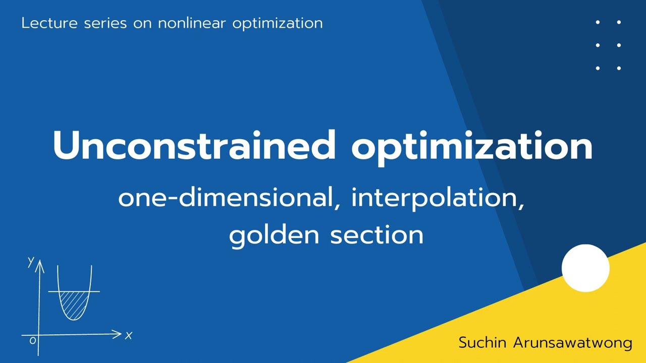 Unconstrained optimization: one-dimensional, interpolation, golden section