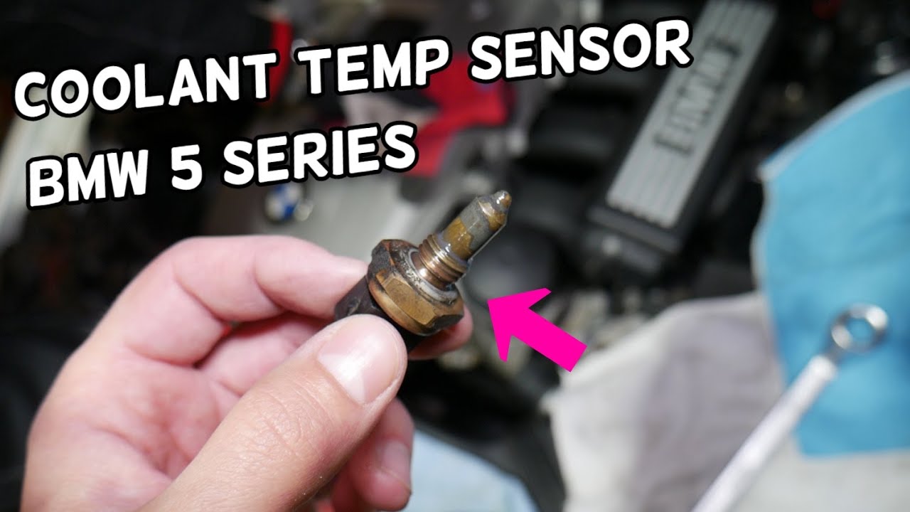 BMW E60 E61 COOLANT TEMPERATURE SENSOR LOCATION REPLACEMENT 523i 525i 528i 530i 535i