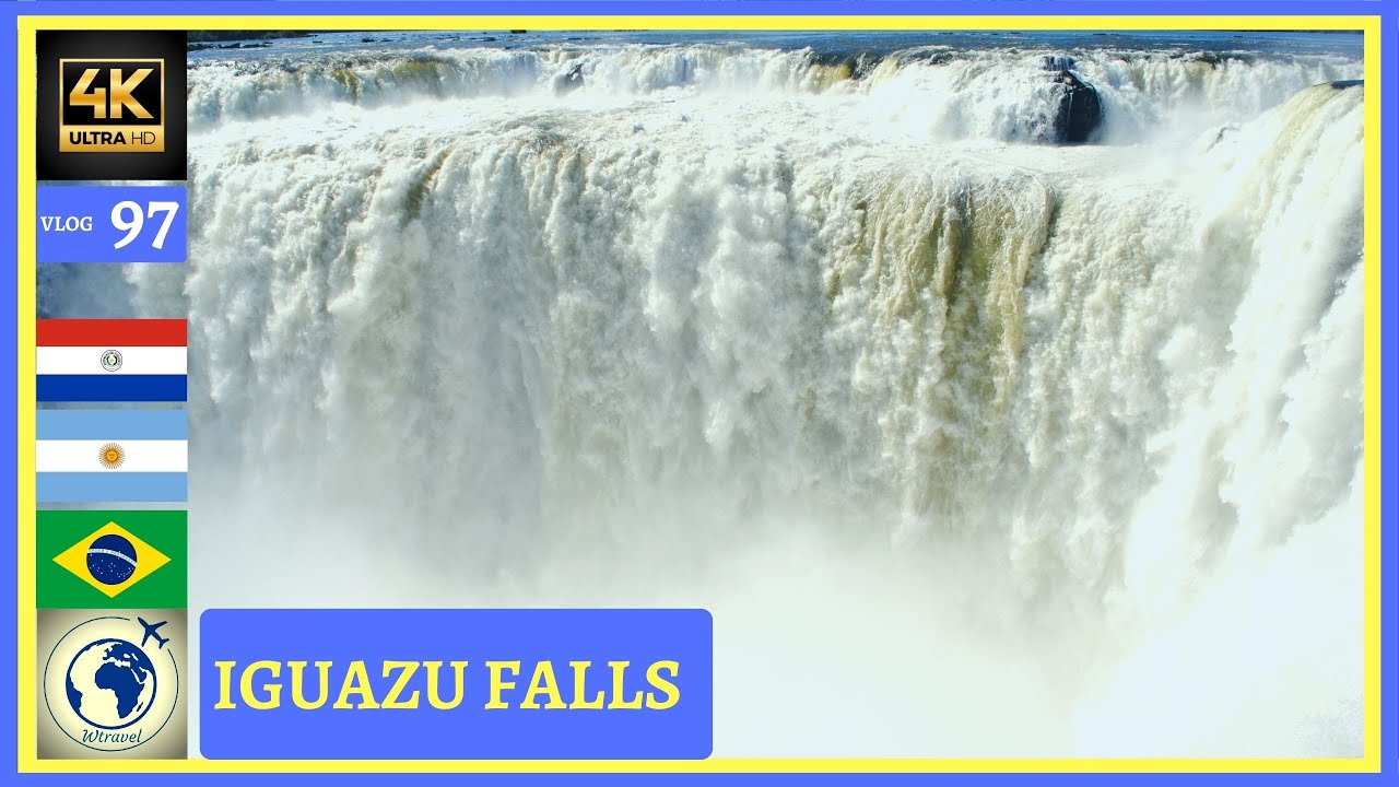 ONE of the BIGGEST WATERFALL, IGUAZU FALLS Brazil Argentina Wtravel 4K