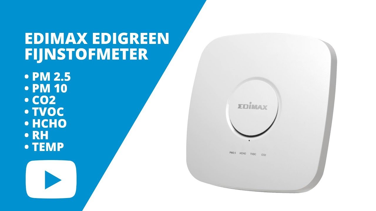 Edimax EdiGreen 7-in-1 fijnstofmeter | Ventilatieland.be