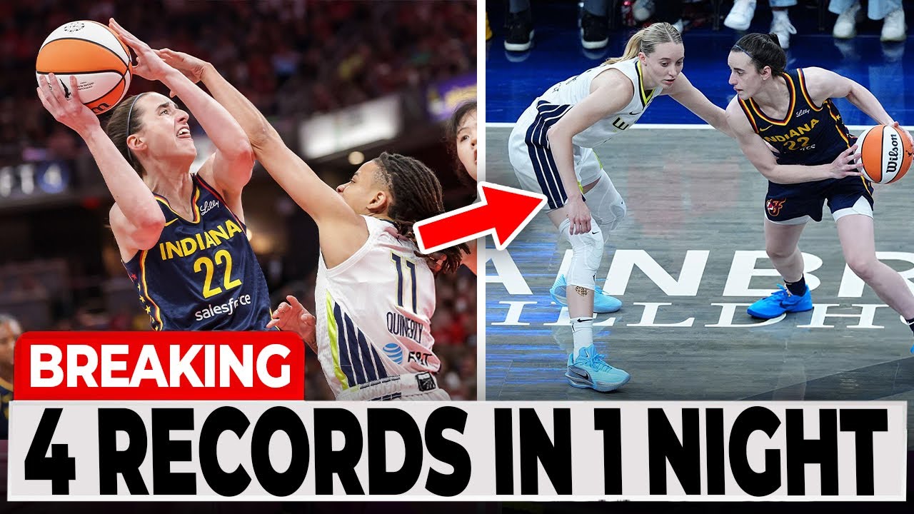 Caitlin Clark BREAKS 4 WNBA RECORDS As Indiana Fever BLOWOUT Paige Bueckers & Dallas Wings