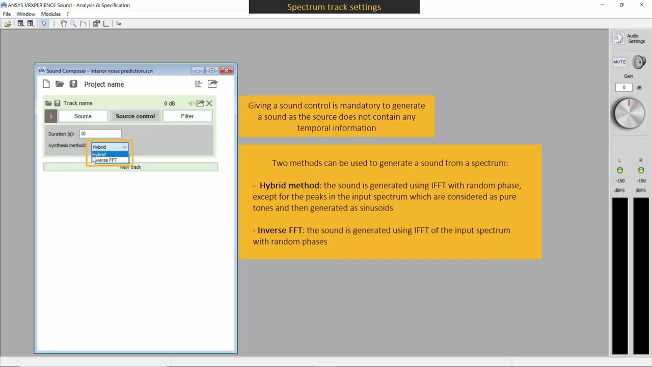 Ansys Sound: Analysis and Specification - Sound Composer - Spectrum Source