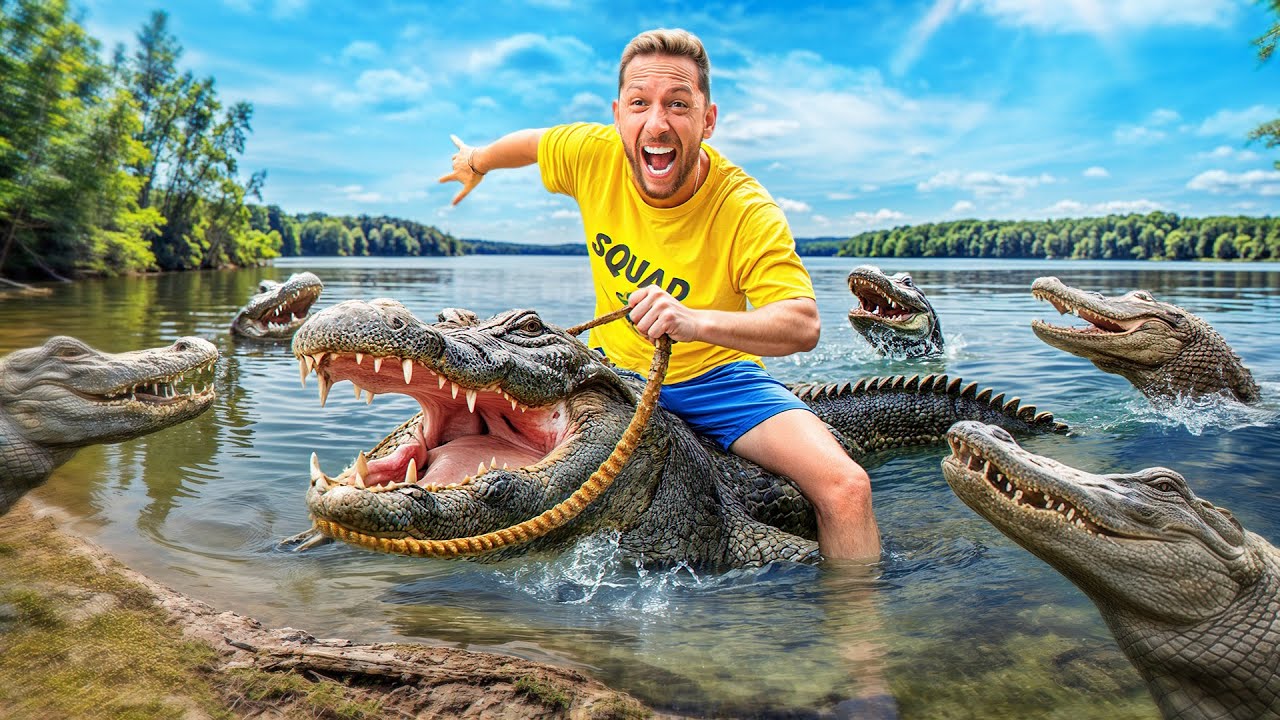 EM BUSCA DO JACARÉ SUPER RARO * Virei mortal por cima dele?