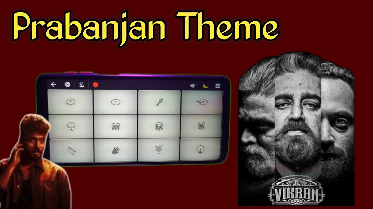 Prabanjan Theme On Walk Band | Vikram | MobilePiano + Drum Instrumantal Ringtone