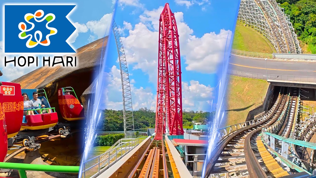 Все американские горки в Hopi Hari 🇧🇷